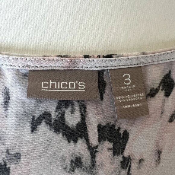 Chicos Womens 3 Pink V neck Pink Blush V-Neck Front Detail Career Office Wear - Picture 5 of 7